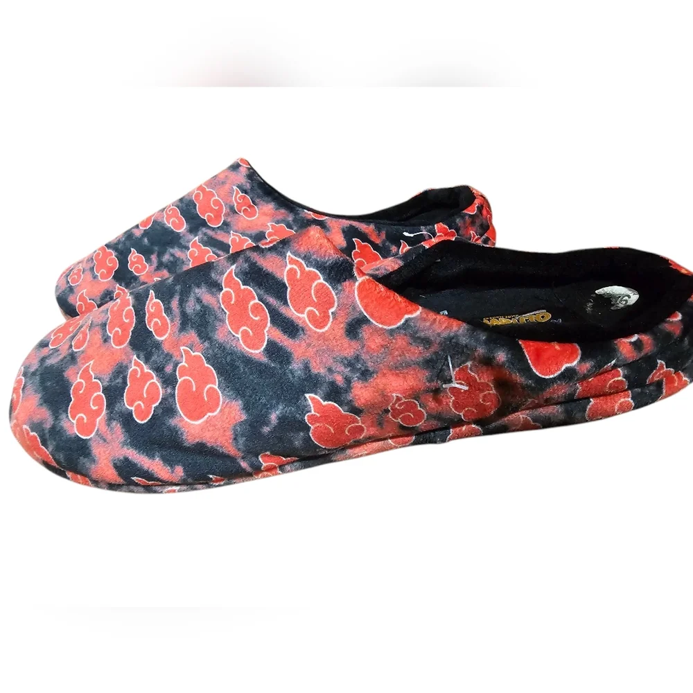Men's Size Medium Red and Black Naruto  Slippers Size Medium‎